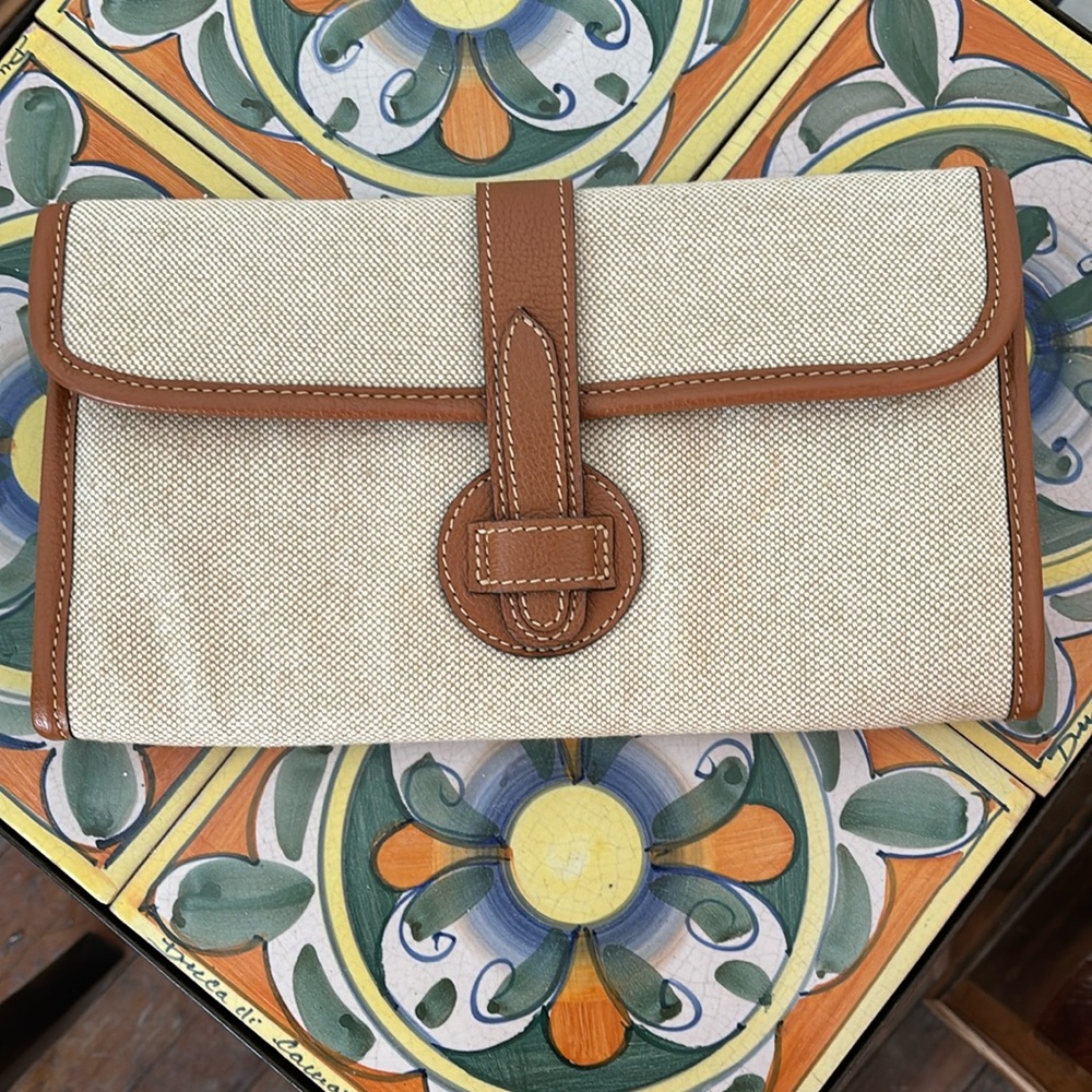 MODUS RIO The Adrian linen leather clutch